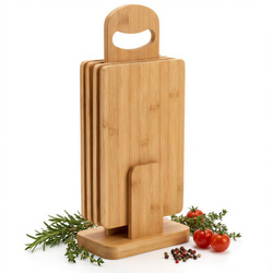 DESKI DO KROJENIA DREWNIANE BAMBUSOWE ZESTAW 5 el.