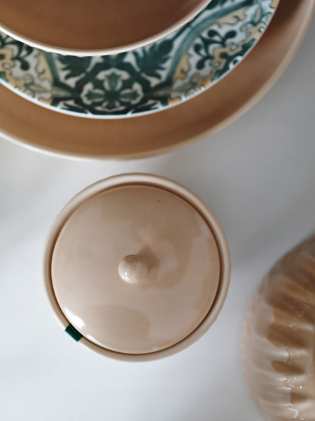 Ceramiczna CUKIERNICZKA linia MOSAIQUE BEIGE cukiernica 220ml