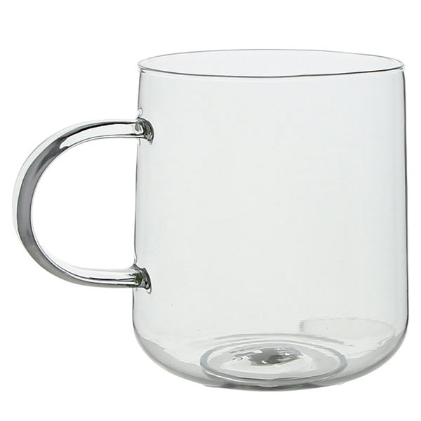 SZKLANKA KUBEK SZKLANY DO KAWY I HERBATY 330 ml. 9 cm PRZEZROCZYSTA