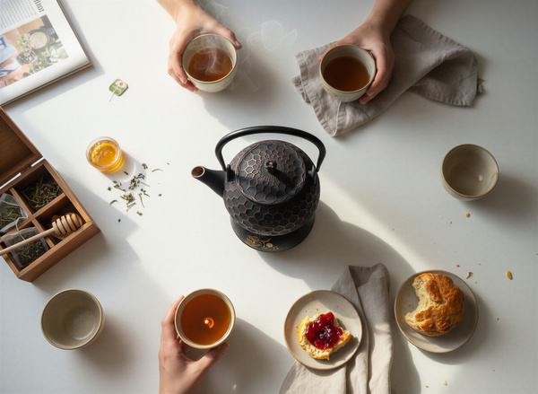 CZAJNIK ŻELIWNY IMBRYK 1,8L ZAPARZACZ DO HERBATY + PODGRZEWACZ + WIDELCZYK