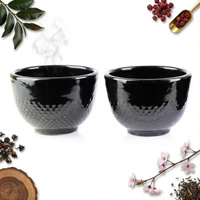 CZARKI ŻELIWNE 2 SZT ZESTAW ŻELIWNY DO HERBATY