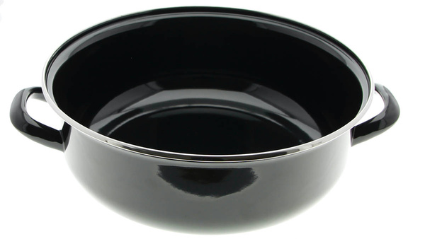 GARNEK EMALIOWANY CZARNA EMALIA 28CM 4.5L BIGOS