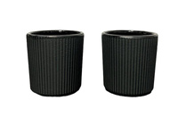 CZARKI CZARNE ŻELIWNE FILIŻANKI 2 SZT ZESTAW ŻELIWNY DO HERBATY ZIÓŁ 100ml