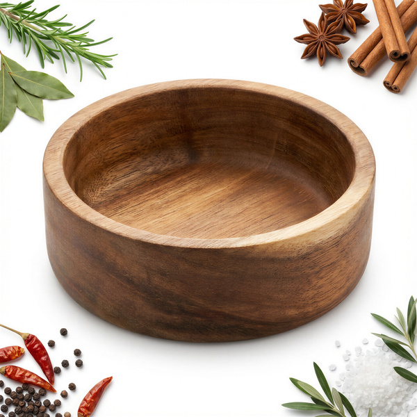 TALERZ PATERA Z DRRZEWA AKACJI DO SERWOWANIA PODAWANIA DAŃ TACA 10 x 3 cm