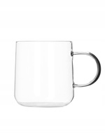 KUBEK szklany 300ml z zaparzaczem TUBA FIOLKA zestaw do ziół herbaty