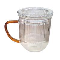 SZKLANKA KUBEK TERMICZNY 0,4L ZAPARZACZ SZKLANY DO PARZENIA HERBATY I ZIÓŁ