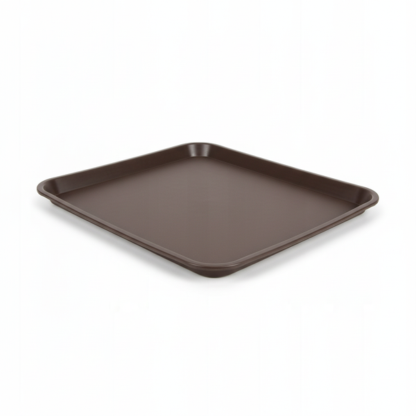 TACA KUCHENNA KELNERSKA ANTYPOŚLIZGOWA BRĄZOWA PROSTOKĄTNA 45,5×35,5×2 cm