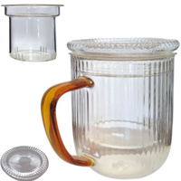 SZKLANKA KUBEK TERMICZNY 0,4L ZAPARZACZ SZKLANY DO PARZENIA HERBATY I ZIÓŁ