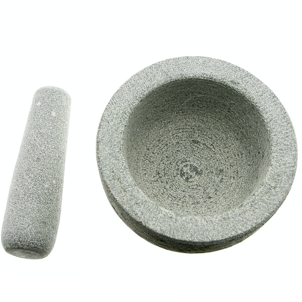 MOŹDZIERZ KUCHENNY Z TŁUCZKIEM SOLIDNY KAMIENNY GRANITOWY 14,5 cm MASYWNY