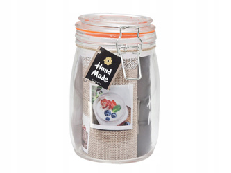 SŁOICZEK SŁOIK pojemnik SZKLANY z silikonowym zamknięciem 1000 ml