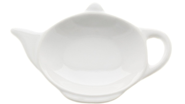 PODSTAWKA SPODEK NA TOREBKĘ HERBATY 4x PORCELANOWY