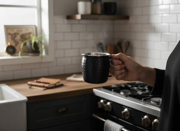 KUBEK STAL NIERDZEWNA 475 ML CZARNA POWŁOKA