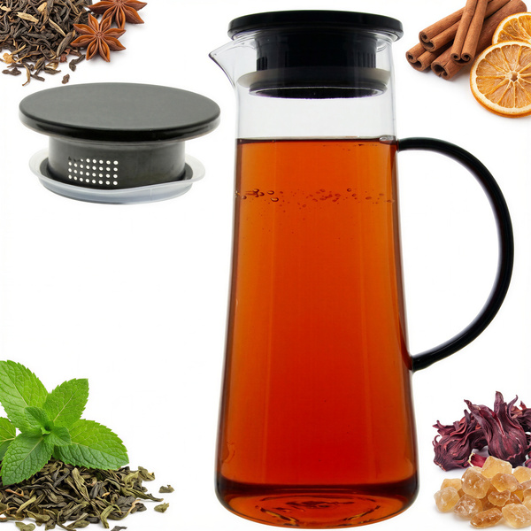 DZBANEK SZKLANY DO WODY SOKU HERBATY HOT 1.3L