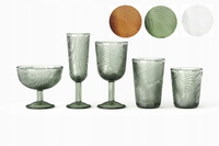 SZKLANKA DO WODY GRINKÓW SOKU 250ml WZÓR PLASTRA DREWNA ARBRE ZIELONA GREEN