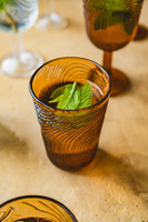 SZKLANKA DO WODY GRINKÓW SOKU 300ml WZÓR PLASTRA DREWNA ARBRE BRĄZOWY