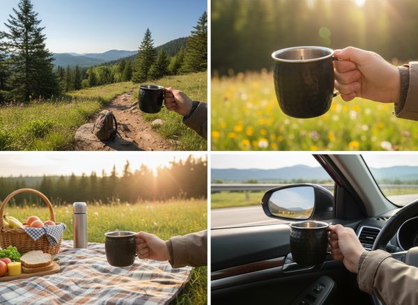 KUBEK STAL NIERDZEWNA 475 ML CZARNA POWŁOKA