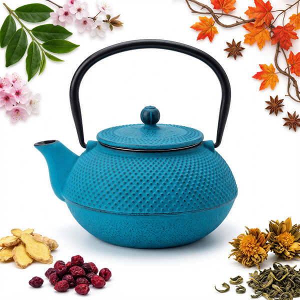 CZAJNIK ZAPARZACZ IMBRYK ŻELIWNY DO HERBATY ZIÓŁ