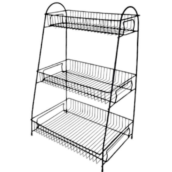 STOJAK PÓŁKA ORGANIZER NA PRZYPRAWY PRZYPRAWNIK METALOWY CZARNY ORGANIZER