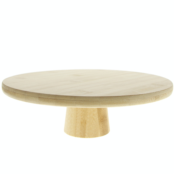 PATERA TALERZ NA CIASTO PRZEKĄSKI OWOCE 20 cm BAMBUSOWA DREWNIANA NA NODZE