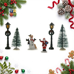 CHOINKA MIKOŁAJ OZDOBY ZIMOWE DEKORACJE ZESTAW