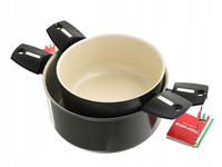 GARNKI 5 I 3 L ZESTAW + POKRYWKI. WŁOSKA JAKOŚĆ