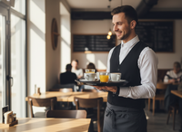 TACA KUCHENNA KELNERSKA ANTYPOŚLIZGOWA IMITACJA DREWNA BRĄZ OKRĄGŁA 36 cm