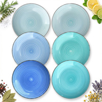 TALERZE OBIADOWY PŁASKIE 27CM DUŻE 6 SZTUK