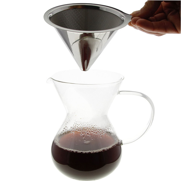ZAPARZACZ DO KAWY DRIP PRZELEWOWY FILTR STALOWY