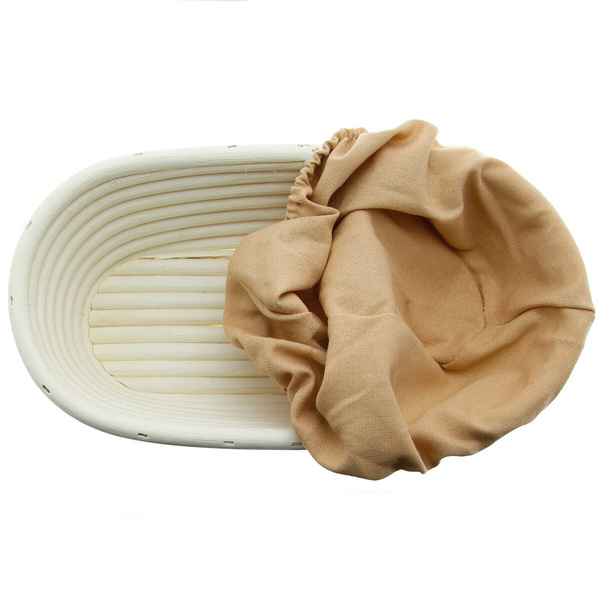 KOSZYK RATTAN FORMA DO CHLEBA 28 CM Z POKROWCEM WYRASTANIE GAROWANIE CIASTA
