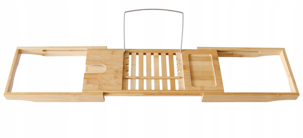 BAMBUSOWA PÓŁKA NA WANNĘ REGULOWANNA NAKŁADKA