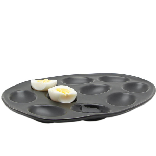 TALERZ NA JAJKA PORCELANOWY PÓŁMISEK DO JAJ