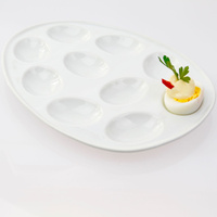 TALERZ NA JAJKA PORCELANOWY PÓŁMISEK DO JAJ