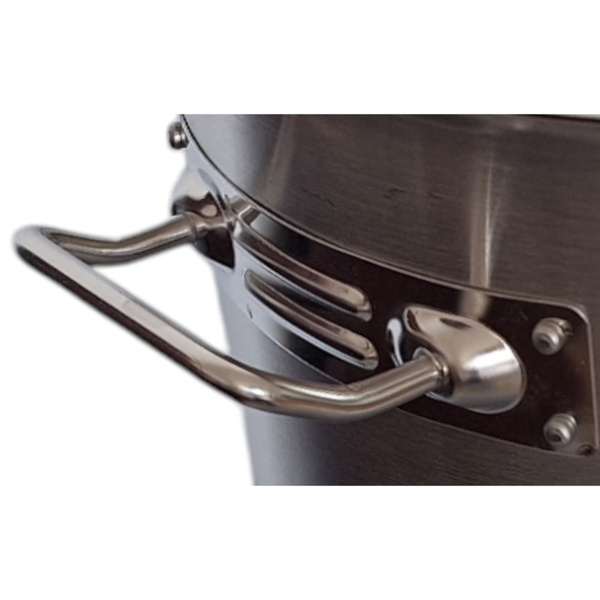 GARNEK STAL NIERDZEWNA 32,5 cm GAR 26L DO GASTRO Z POKRYWKA METALOWA