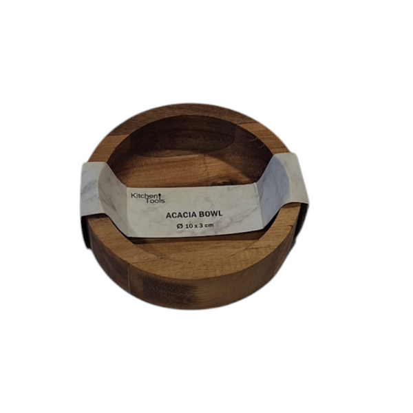 TALERZ PATERA Z DRRZEWA AKACJI DO SERWOWANIA PODAWANIA DAŃ TACA 10 x 3 cm