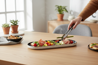 TALERZ CERAMIKA 40 CM LUNA LINE OWALNY DUŻY DO SERWOWANIA