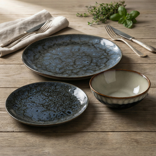 SERWIS OBIADOWY KOMPLET TALERZY 18EL. ZASTAWA OBIADOWA ZESTAW NA 6 OSÓB