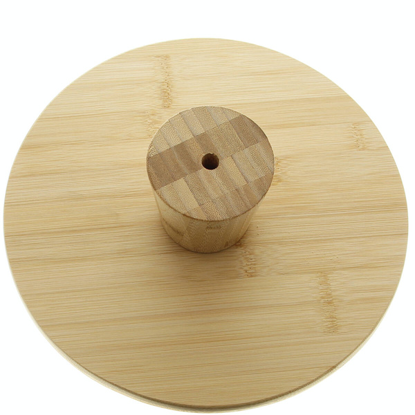 PATERA TALERZ NA CIASTO PRZEKĄSKI OWOCE 20 cm BAMBUSOWA DREWNIANA NA NODZE