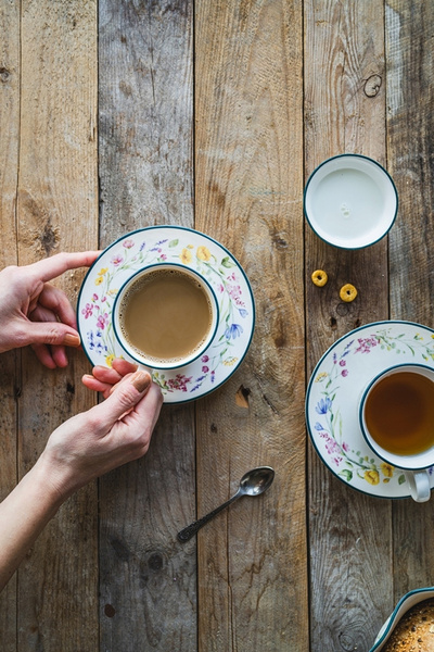 Filiżanka ze spodkiem PANI KWIATEK ceramiczna 250ml