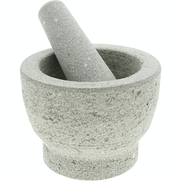 MOŹDZIERZ KUCHENNY Z TŁUCZKIEM SOLIDNY KAMIENNY GRANITOWY 14,5 cm MASYWNY