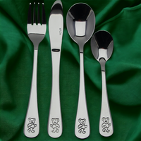 SZTUĆCE DLA DZIECI ZESTAW STAL ŁYŻECZKA WIDELEC NÓŻ ŁYŻKA 4 el.KOMPLET