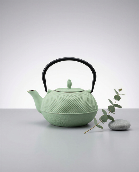 CZAJNIK ŻELIWNY IMBRYK 1.8L DUŻY MIĘTOWY DO HERBATY + ZAPARZACZ STALOWY