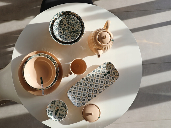 Ceramiczny DZBANEK linia MOSAIQUE BEIGE 1L czajnik do herbaty kawy