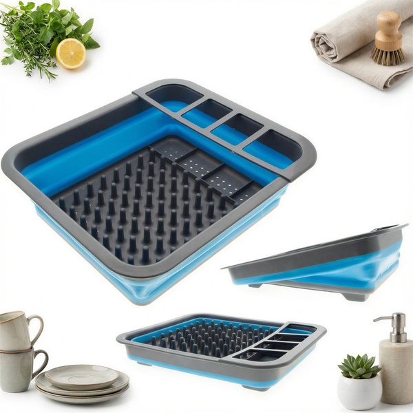 SUSZARKA DO NACZYŃ OCIEKACZ SKŁADANY SILIKONOWY