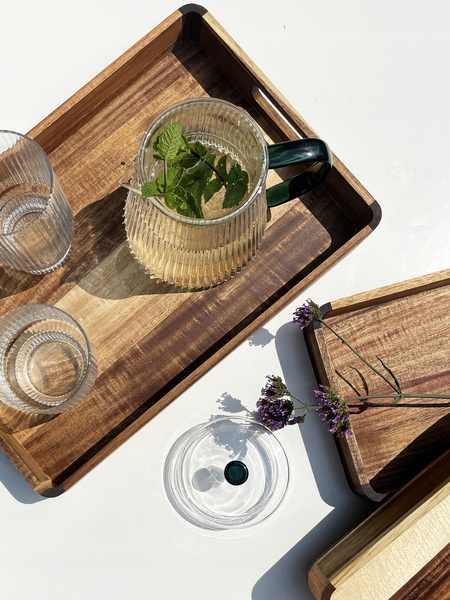 Żaroodporny szklany ZESTAW JUSTINE zaparzacz + 2 szklanki ZIELONY