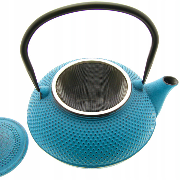 CZAJNIK 1,5L ŻELIWNY 4x CZARKI PODKŁADKA ZESTAW