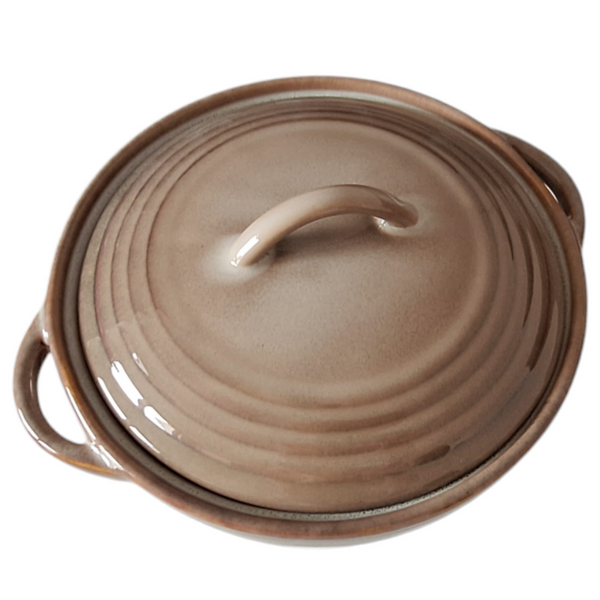 WAZA DO ZUPY GARNEK 2L CERAMICZMY Z POKRYWKĄ DO PIECZENIA CHLEBA 23 cm
