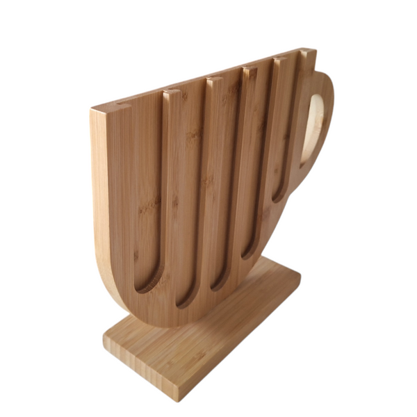 STOJAK NA 24 KAPSUŁKI DO KAWY NESPRESSO BAMBUSOWY STOJACZEK 5 RZĘDÓW