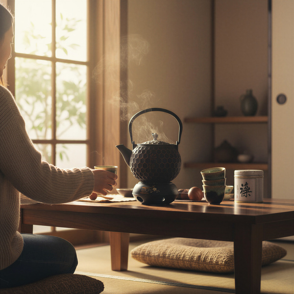 CZAJNIK ŻELIWNY IMBRYK 1,8L ZAPARZACZ DO HERBATY + PODGRZEWACZ + WIDELCZYK