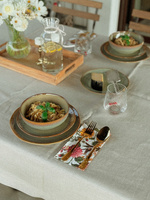 SERWIS OBIADOWY zestaw talerzy ceramicznych 18 el. STORM BROWN na 6 osób