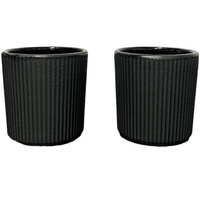 CZARKI CZARNE ŻELIWNE FILIŻANKI 2 SZT ZESTAW ŻELIWNY DO HERBATY ZIÓŁ 100ml